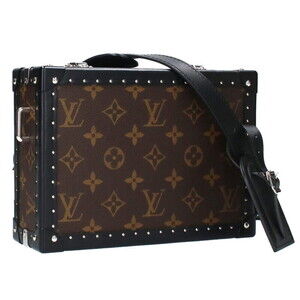 Louis Vuitton Clutch Monogram Shoulder Bag Brown Black